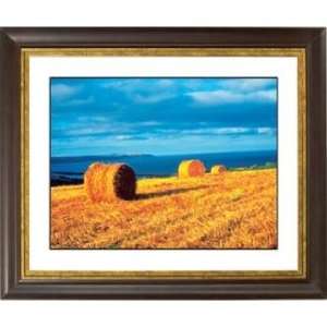  Hay Bales Gold Bronze Frame Giclee 20 Wide Wall Art