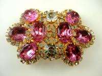 DESCRIPTION  This is a gorgeous pink and clear rhinestone belt 