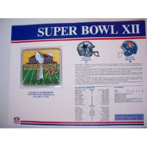  1977 Dallas Cowboys vs Denver Broncos NFL Super Bowl 12 