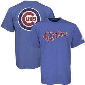Adidas Chicago Cubs Royal Blue Two Way T shirt  Sports 