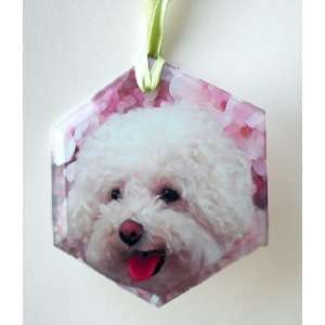  Bichon Glass Suncatcher by Susan Rothschild Patio, Lawn 