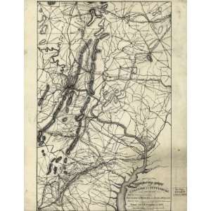 Civil War Map Route of the Tenth New York Cavalry from Culpeper to 
