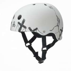 TRIPLE EIGHT BALLOON ROBOT Skateboard Helmet White S XL 604352012621 