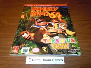 Donkey Kong 64 Strategy Guide Nintendo N64 Toys r us Exclusive Prima 