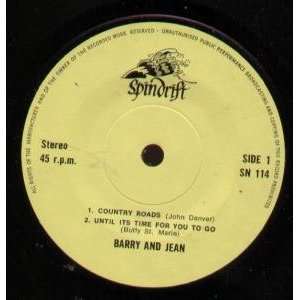   COUNTRY ROADS 7 INCH (7 VINYL 45) UK SPINDRIFT BARRY AND JEAN Music