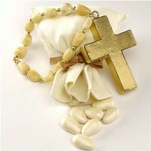 Patchi Favors & Souvenirs   Rosary and Leather Cross Bag  