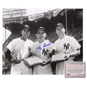  Yogi Berra New York Yankees   with Joe Dimaggio and Mickey 