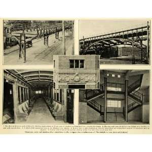  1922 Print Structure Philadelphia Railroad Dyre Street 