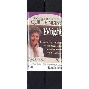  7/8 Double Fold Bias & Quilt Binding Black By The Each 
