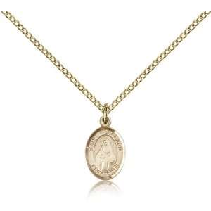  Gold Filled St. Saint Hildegard Von Bingen Medal Pendant 1 