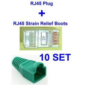  VasterCable, RJ45 8P8C STRANDED Connector With RJ45 Green 