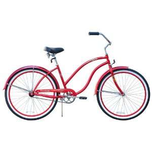  Diva Lady red cruiser bicycle   26 single speed 