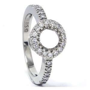  1/3CT Pave Halo Diamond Engagement Ring Vintage Setting 