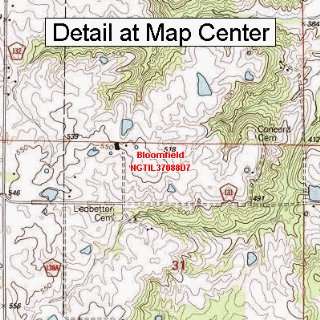  USGS Topographic Quadrangle Map   Bloomfield, Illinois 