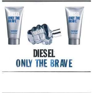 Diesel Only The Brave 3Pc Set ( 2.5 fl. oz. Eau De Toilette Spray + 2 