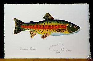 Your Choise of State Fish, Ken Richards orig framed wc  