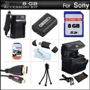 com 8GB Accessories Kit For Sony Cyber shot DSC HX200V Digital Camera 