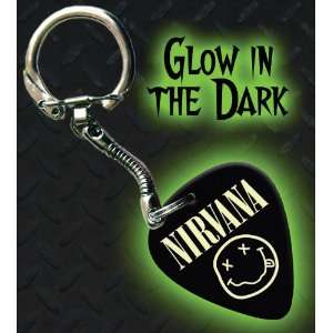  Nirvana Glow In The Dark Premium Guitar Pick Keyring 