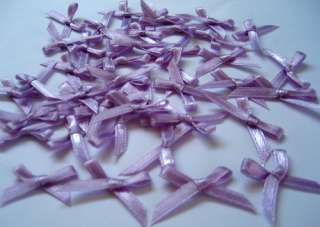 50 x Small Satin Ribbon bows Craft / Embellishments  