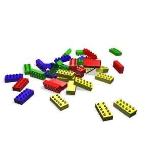  3D Illustration of Lego Blocks   36W x 27H   Peel and 