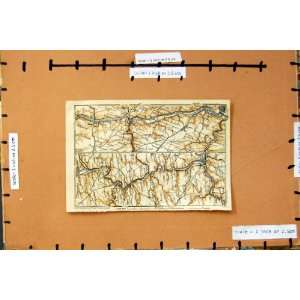  Map 1905 Liege Huy Dinant Namur Netherlands Bouvignes 