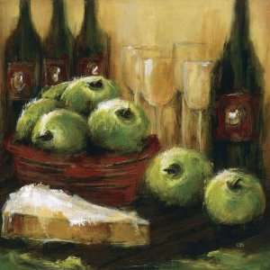Barewalls Apples and Brie by Christina Doelling Canvas Art, 20 Inch by 