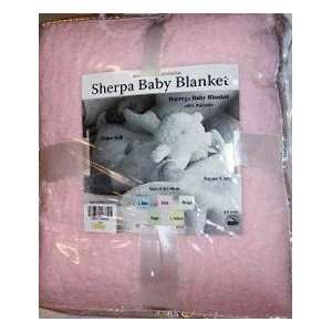  Sherpa Baby Blanket Pink 43x55 Soft & Cuddly Baby
