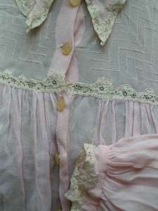 Beautiful Art Deco Pink Chiffon, Lace Bed Jacket  