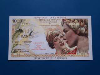 Reproduction Reunion 20 Nouveaux Francs 1971  