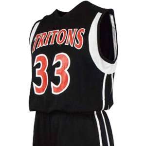  Youth Low Post Fitted Custom Basketball Jerseys BLACK/WHITE (JERSEY 