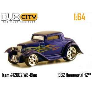   Dub City Hot Rod Blue 1932 Ford with Flames 164 Scale Die Cast Car