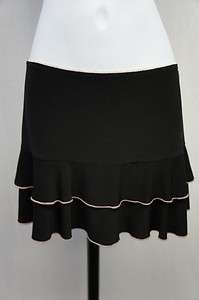 Joyce Leslie Black & Pink Flowy Mini Skirt Sz M  