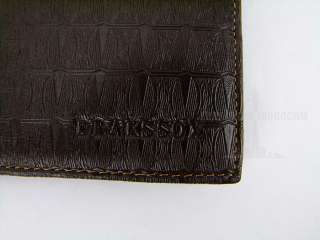 Mens fashion high quality genuine leather long Wallet lattice Purse 