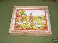11 Antique German Erzgebirge putz toy wood sheep’s 1900  