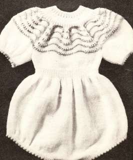 Vintage Knitting PATTERN Baby Sweater Romper 1 yr 18 mo  