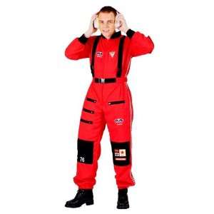  F1 Racing Driver Red Deluxe Mens Fancy Dress Costume 