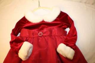 Jona Michelle Red White Christmas Party Pageant Mrs Santa Dress Sz 6X 