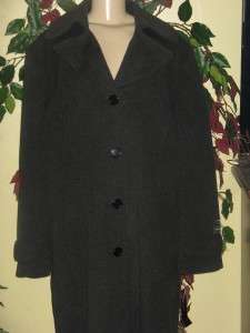 Jones New York womens winter Wool Angora blend long coat jacket size 