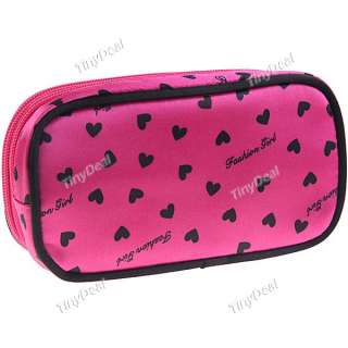   Size Bowknot Heart Waterproof Zipper Cosmetic Bag for Girls NBG 56976