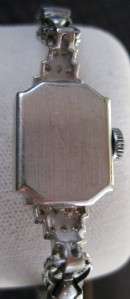 Vtg Silver BENRUS 10K RGP/Croton Sterling Set Ladies Watch Art Deco 