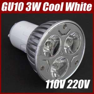 GU10 3W 110V 220V Cool White High Power LED spot Lamp spot Light Bulb 