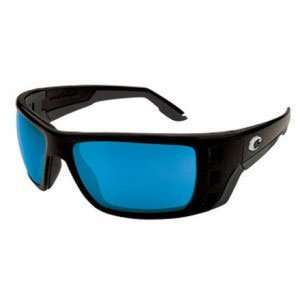 Costa Del Mar Blackfin Sunglasses   Matte Black Frame   Blue Mirror 