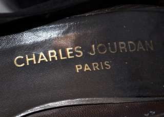   Jourdan Paris Black Suede Leather Womans Pump High Heel Shoes Sz 6.5 A