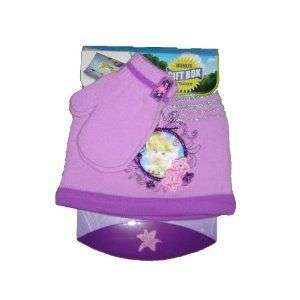 Girls Disney Tinkerbell Hat Mittens Glove Gift Box OSFM  