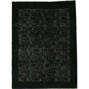  48 x 62 Black Persian Hand Knotted Wool Kashkuli Gabbeh 