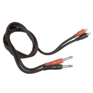  Mr. Dj CDQR3 Dual 1/4 Mono to Dual RCA Male Speaker Cable 