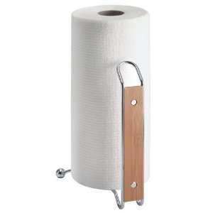  InterDesign Formbu Paper Towel Stand, Chrome/Bamboo