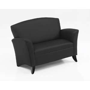  Monza Contemporary/Transitional Love Seat with Black 