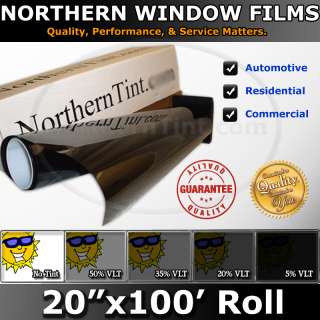 True Black Window Tint Film 20x100 Roll car home office  