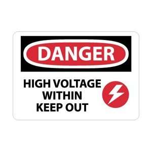 D556AB   Danger, High Voltage Within Keep Out, Graphic, 10 X 14 